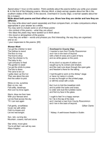 Poetry Analysis: Woman Work & Overheard in County Sligo