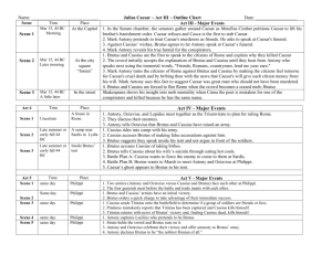 Julius Caesar Act III-V Outline Chart