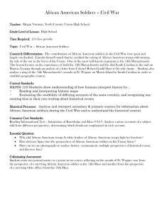 Civil War: African American Soldiers Lesson Plan