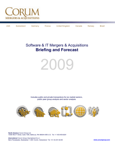 Software & IT M&A Briefing & Forecast 2009