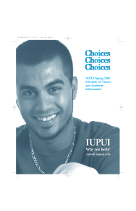 IUPUI Spring 2002 Schedule of Classes & Academic Info