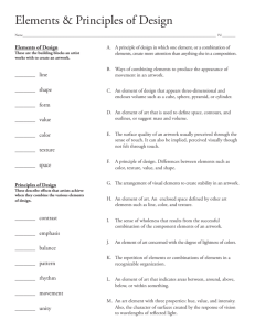 Elements & Principles of Design Worksheet