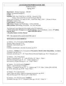 Accelerated Portuguese I Syllabus - FIU Spring 2015