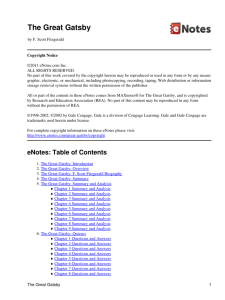 The Great Gatsby Study Guide: Summary, Analysis, Themes