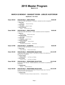 Master Program 2015: Programma Competizione Musicale