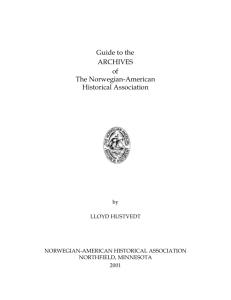 Norwegian-American Historical Association Archives Guide