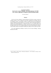 TCT-DP Creativity Test: Concept, Application & Evaluation