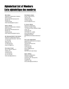 Alphabetical List of Mathematics Members