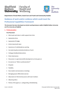 Social Work Professional Capabilities Framework Guidance