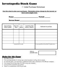 Investopedia Stock Game