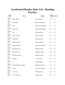 Accelerated Reader Quiz List - Reading Practice