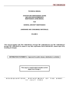 Aviation Maintenance Manual: Hardware & Consumables