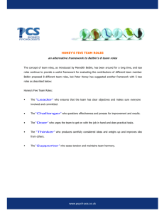 Honey's Five Team Roles: An Alternative to Belbin