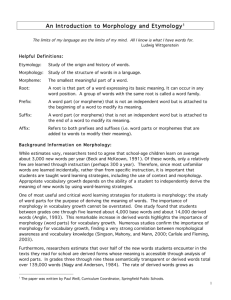 Morphology & Etymology: Word Origins & Structure