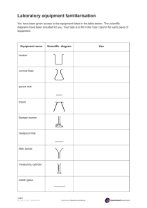Lab Equipment Familiarization Worksheet