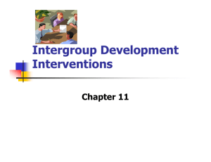 Intergroup Development Interventions: OD Techniques