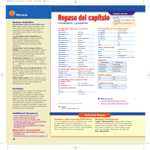 Spanish Chapter Review: Describing People & Preferences
