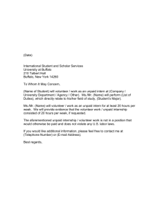 (Date) International Student and Scholar Services University at