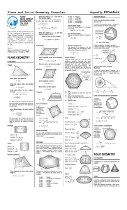 Plane & Solid Geometry Formulas: Cheat Sheet
