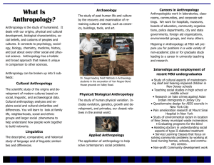 What is Anthropology? MSU Overview