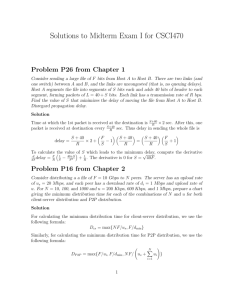 CSCI470 Midterm Exam 1 Solutions: Networking