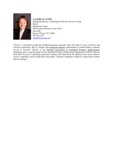 VALERIE M. JUNDT Managing Director, Consulting & Advisory