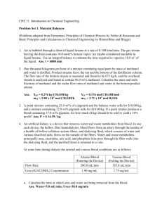 Chemical Engineering Material Balances Problem Set