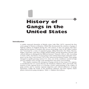 History of Gangs in the United States: Regional Analysis