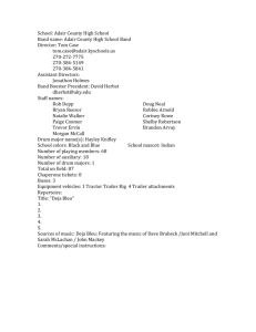 High School Marching Band Information Sheets