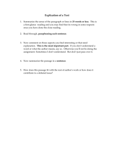 Explication of a Text