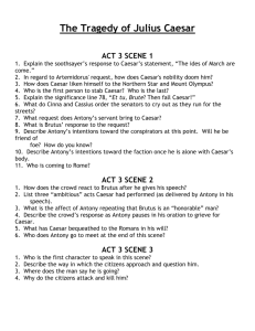 Julius Caesar Act 3 Study Guide