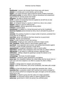 American Journey Glossary: Key Historical Terms Defined