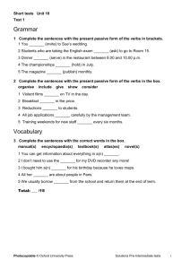 Pre-Intermediate English Test: Grammar & Vocabulary