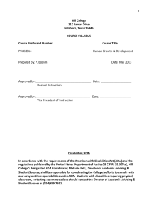 PSYC 2314 - Hill College