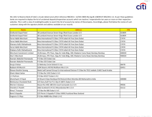 details of Unclaimed Deposits / Inoperative Accounts