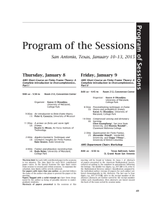 Joint Mathematics Meetings Program, San Antonio 2015