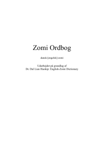 Dänisch-Englisch-Zomi Wörterbuch