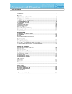 Physics Textbook Table of Contents