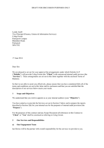 Deloitte Internal Audit Services Agreement for Coleg Gwent