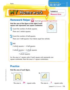 Measure Area: Homework Help for Elementary Math