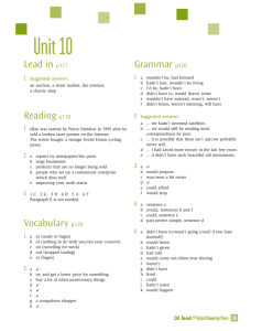 CAE Result Unit 10 Workbook: Grammar & Vocabulary