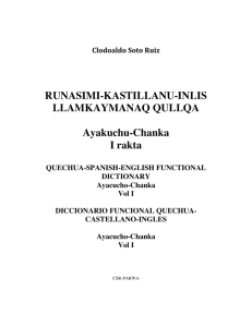 Diccionario Quechua-Español-Inglés: Ayacucho-Chanka