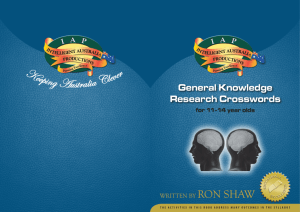 General Knowledge Research Crosswords for Ages 11-14