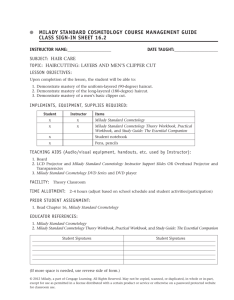 Cosmetology Haircutting Lesson Plan: Layers & Clipper Cut