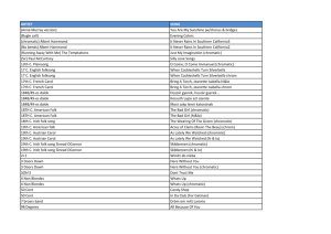 Song List: Artists and Song Titles