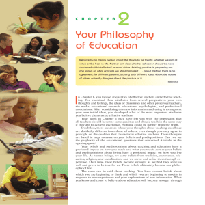 Philosophy of Education: Developing Your Teaching Philosophy