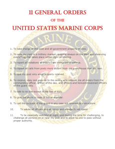 US Marine Corps: 11 General Orders for Sentries