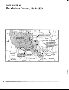 Mexican Cession: Map & Territories Worksheet (1848-1853)