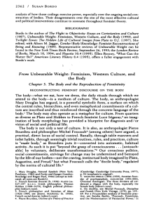 Feminist Discourse on the Body: Susan Bordo Essay