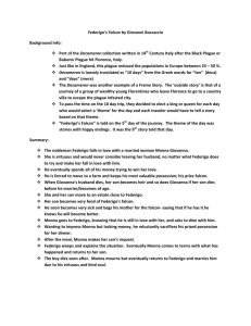 Federigo's Falcon: Reading Comprehension Worksheet